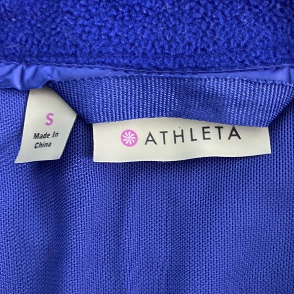 Athleta Rock Springs Sleeveless Blue Quilted Puffer Vest Jacket Women's Small - Picture 7 of 11